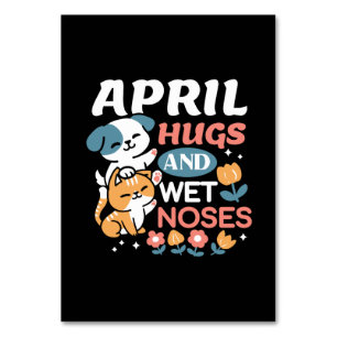 Numéro De Table Hugs, Nez Humide et Vibes de Printemps - Animaux d
