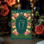Numéro De Table Imaginaire Vert Enchantée Mariage de jardin<br><div class="desc">Célébrez avec cet Imaginaire Enchanted Garden Wedding design. Ce design conviendra parfaitement aux couples à la recherche d'une esthétique moderne et capricieuse. Le design sur le dos de l'invitation n'est PAS de la vraie feuille d'or. Les articles sont imprimés exactement comme ils apparaissent sur votre écran lorsque vous ajoutez au...</div>