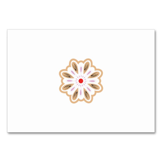 Numéro De Table Impression d'art floral Mandala | Décor Boho (Dos)