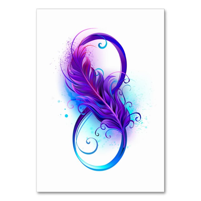 Numéro De Table Infini avec plume violette (Par défaut)