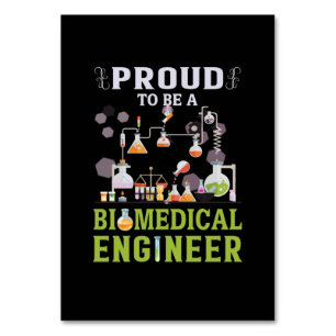 Numéro De Table Ingénieur Fier D'Être Ingénieur Biomédical