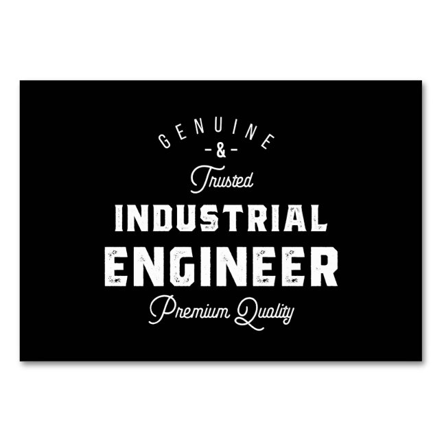 Numéro De Table Ingénieur industriel, cool, ingénieur, ingénierie, (Devant)