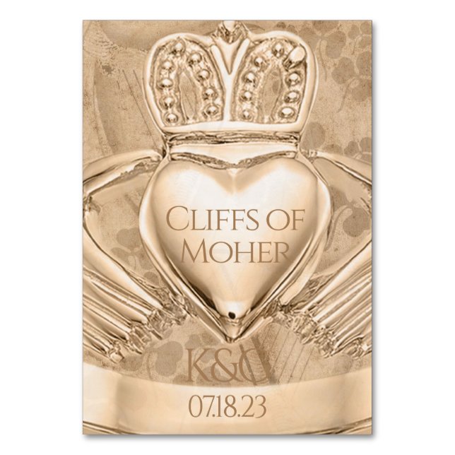 Numéro De Table Initiales du Mariage de la ceinture de Claddagh No (Par défaut)