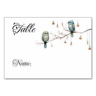 Numéro De Table Inséparables rustiques de bois Mariage romantique