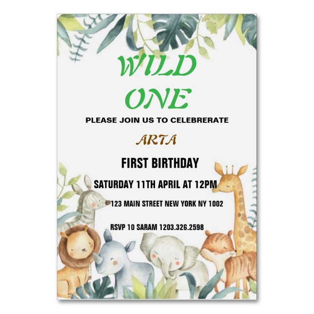 Numéro De Table Invitation d'anniversaire (Par défaut)