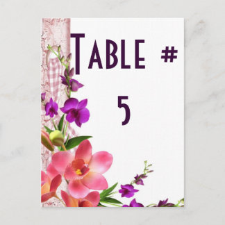 Numéro de table invité