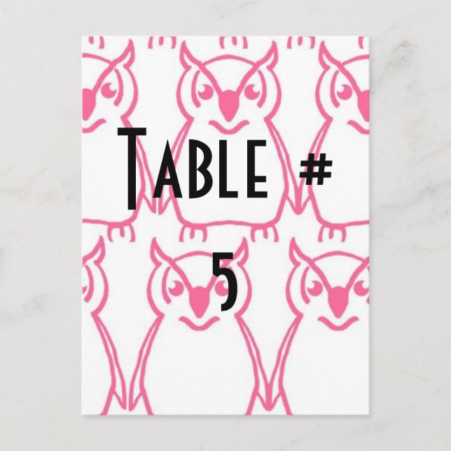 Numéro de table invité (Devant)