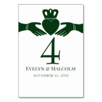 Irlandais Claddagh Ring Simple Graphic Green Maria