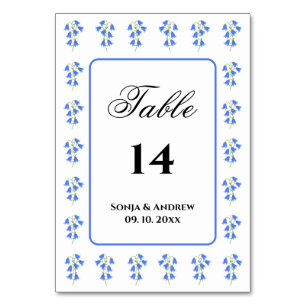 Numéro De Table Jacinthes des bois
