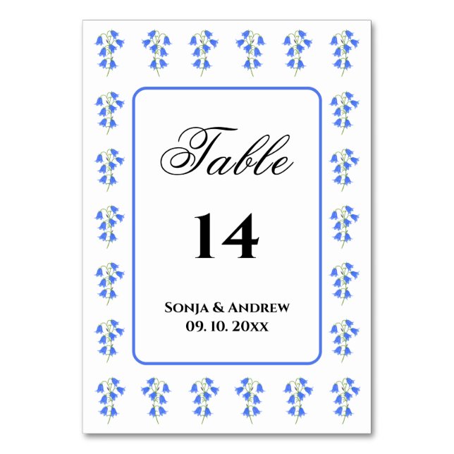 Numéro De Table Jacinthes des bois (Par défaut)