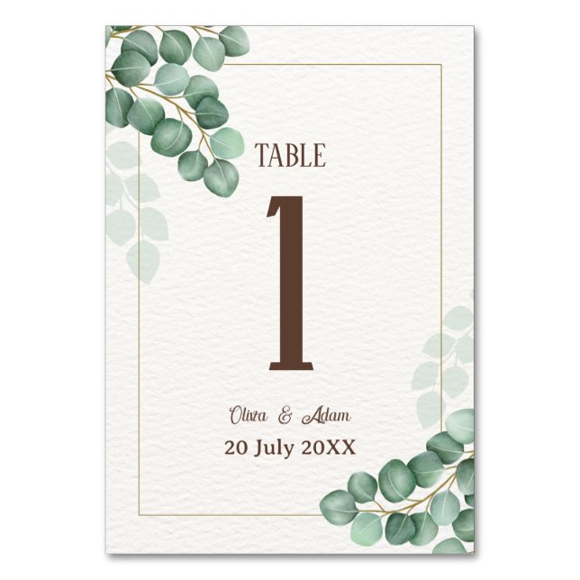 Numéro De Table Jardin d'été Floral Mariage (Par défaut)