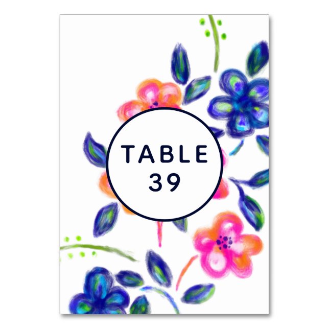 Numéro De Table Jardin fleuri (Par défaut)