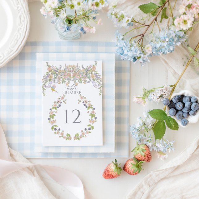 Numéro De Table Jardin Floral d'Été (Créateur téléchargé)
