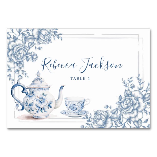 Numéro De Table Jardin victorien bleu foncé L'après-midi Table de  (Devant)