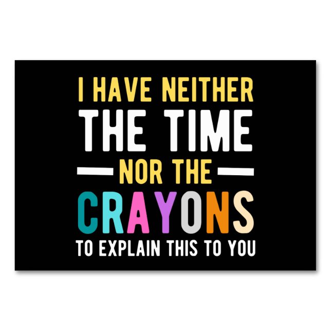 Numéro De Table je n'ai ni le temps ni les crayons pour expliquer (Devant)