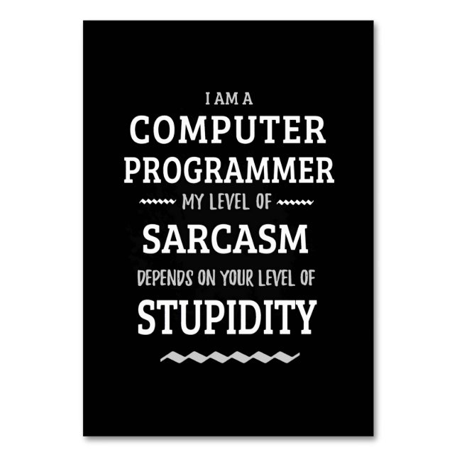 Numéro De Table Je Suis Un Programmeur Informatique (Par défaut)