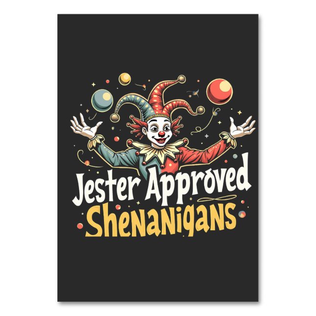 Numéro De Table Jester Approuvé Shenanigans Circus Clown (Par défaut)