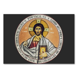 Numéro De Table Jésus-Christ Pantocrator Art iconographique byzant