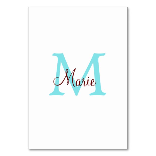 Numéro De Table jeté simple minimal ajouter nom monogramme rose ro (Par défaut)