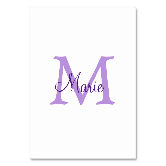 Numéro De Table jeté simple minimal ajouter nom monogramme rose ro (Par défaut)