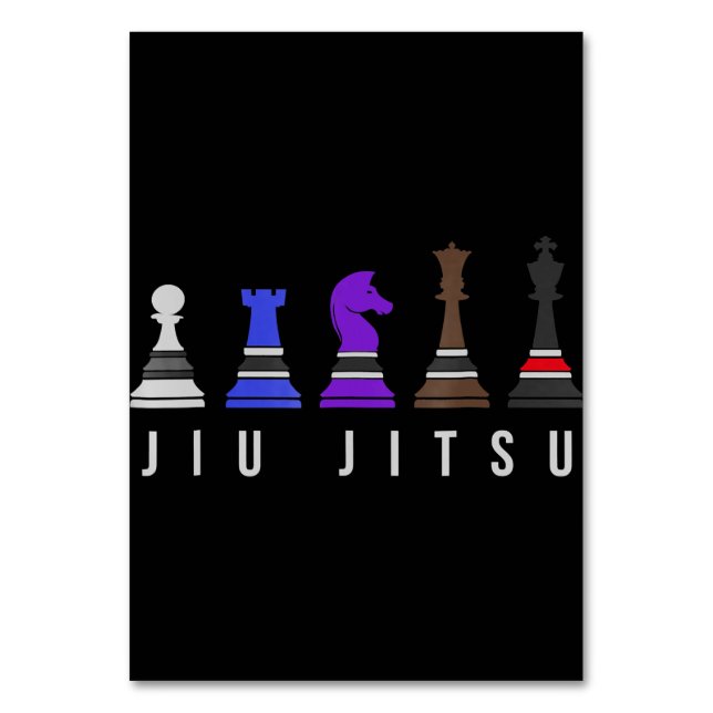 Numéro De Table jeu d'échec jiu jitsu, cadeau bjj avec texte. (Par défaut)
