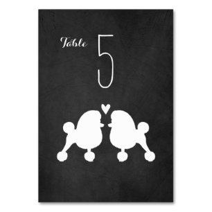 Numéro De Table Jouet fantaisie Poodles Mariage Réception Chien ra