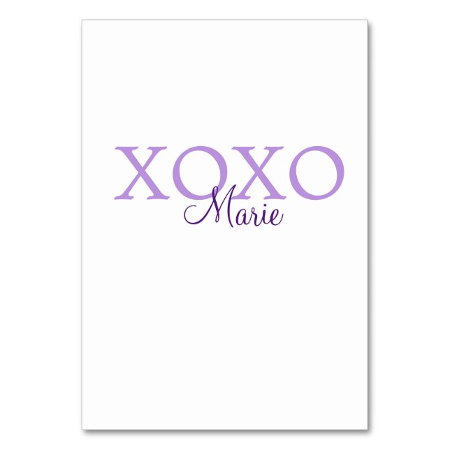 Numéro De Table Jour de la Saint Valentin Xoxo ajouter nom pastel  (Par défaut)