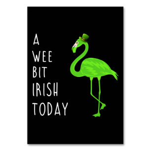 Numéro De Table Jour de l'Irish Saint-Patty's Day Flamingo