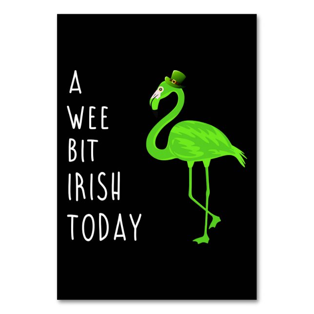 Numéro De Table Jour de l'Irish | Saint-Patty's Day Flamingo (Par défaut)