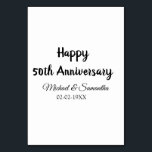 Numéro De Table Joyeux 50e anniversaire nom du couple date mariage<br><div class="desc">conception</div>