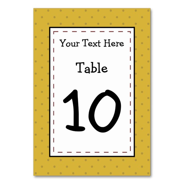 Numéro De Table Joyeux Temps de Fête de la Pomme de Terre (Par défaut)