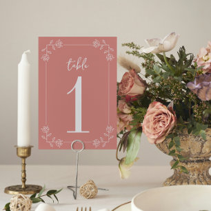 Numéro De Table Juliette Frame Couleurs courbes Mariage