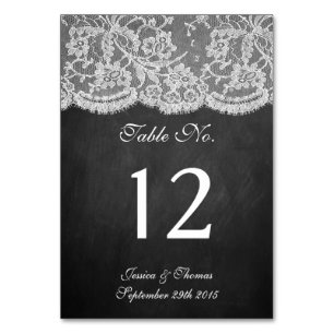 Numéro De Table La collection Chalkboard & Lace