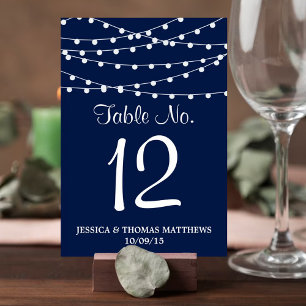 Numéro De Table La Collection de Mariage Guirlandes Lumineuses sur