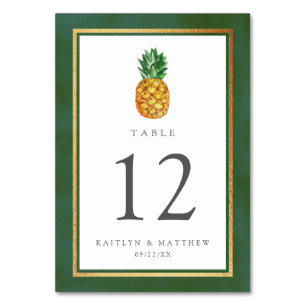 Numéro De Table La collection de Mariages d'ananas tropicaux