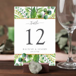 Numéro De Table La Collection Mariage Verdure & Or<br><div class="desc">Célébrez dans le style avec ces cartes de numéro de table mariages design et très tendance. Ce design est facile à personnaliser avec votre libellé d'événement spécial et vos invités seront ravis quand ils verront ces numéros de table fabuleux. *** COMMENT COMMANDER *** S'il vous plaît customiser et ajouter chaque...</div>