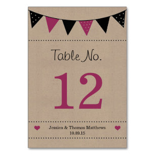Numéro De Table La collection moderne de Mariages à bascule rose