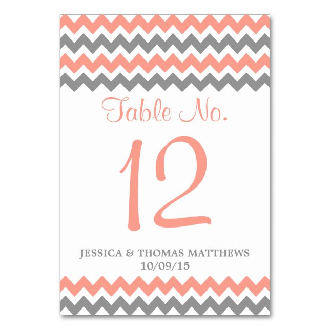 Numéro De Table La collection moderne de Mariages Chevron - rose e (Par défaut)