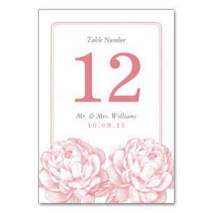 Numéro De Table La jolie collection de Mariages floraux Peony