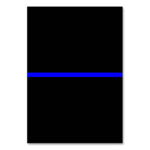 Numéro De Table La Ligne Bleue Mince Symbolique sur Noir Solide