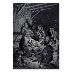 Numéro De Table La Nativité par Gustave Doré Encre victorienne de