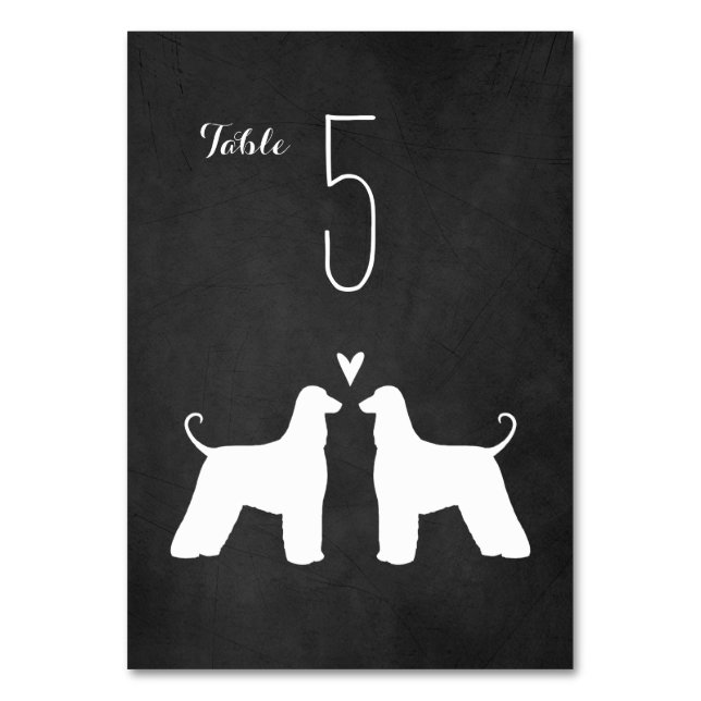Numéro De Table La Réception De Mariage De Silhouettes De Hound Af (Par défaut)