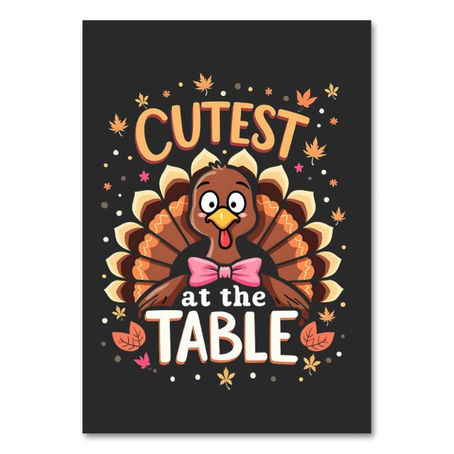 Numéro De Table La Turquie à la table drôle Thanksgiving (Par défaut)