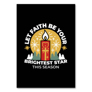 Numéro De Table Laissez Faith être votre plus brillant Star Candle