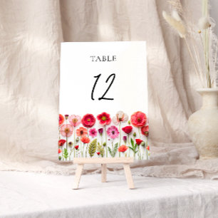 Numéro De Table L'amour dans le Mariage floral en fleurs