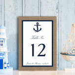 Numéro De Table L'Ancre De La Marine Sur La Collection De Mariages<br><div class="desc">L'ancre marine sur la collection de mariage de plage de burlap est parfait pour tout couple planifiant un mariage romantique au bord de la mer. L'arrière - plan rustique effet burlap donne à ces invitations une sensation boho-chic, tandis que la couleur bleu marine nautique peut être utilisé dans tout votre...</div>