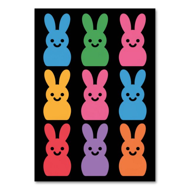 Numéro De Table Lapin de Pâques Œufs Carreaux Léopard (Par défaut)