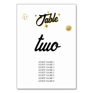 Numéro De Table Las Vegas Casino Destination Wedding Gold