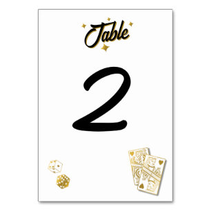 Numéro De Table Las Vegas Casino Destination Wedding Gold