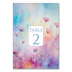 Numéro De Table Lavande rose rose du jardin de printemps